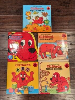 Scholastic Clifford Books Bundle Lot Of 5 Kids Picture Books
